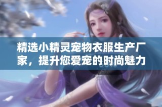精选小精灵宠物衣服生产厂家，提升您爱宠的时尚魅力与舒适体验