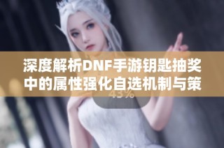 深度解析DNF手游钥匙抽奖中的属性强化自选机制与策略