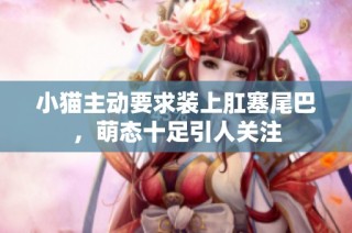 小猫主动要求装上肛塞尾巴，萌态十足引人关注