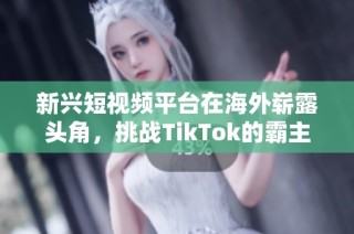 新兴短视频平台在海外崭露头角，挑战TikTok的霸主地位