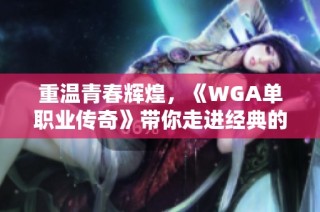 重温青春辉煌，《WGA单职业传奇》带你走进经典的游戏情怀之旅