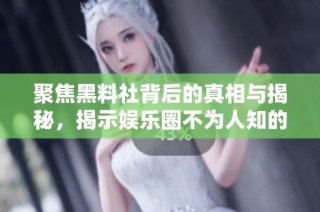 聚焦黑料社背后的真相与揭秘，揭示娱乐圈不为人知的秘密