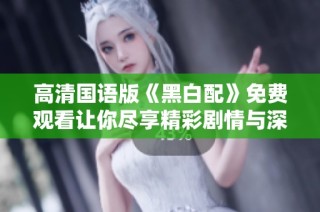 高清国语版《黑白配》免费观看让你尽享精彩剧情与深刻情感体验