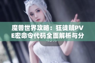 魔兽世界攻略：狂徒贼PVE宏命令代码全面解析与分享