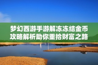 梦幻西游手游解冻冻结金币攻略解析助你重拾财富之路
