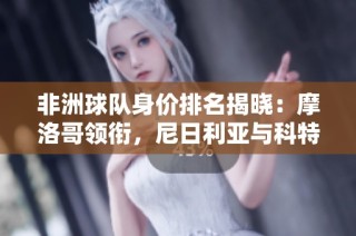 非洲球队身价排名揭晓：摩洛哥领衔，尼日利亚与科特迪瓦紧随其后