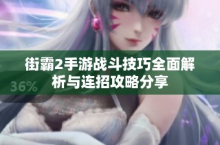 街霸2手游战斗技巧全面解析与连招攻略分享