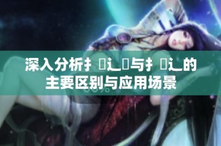 深入分析扌喿辶畑与扌喿辶的主要区别与应用场景