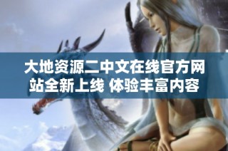 大地资源二中文在线官方网站全新上线 体验丰富内容与服务