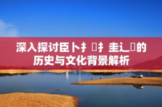 深入探讨臣卜扌喿扌圭辶畐的历史与文化背景解析