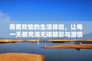 夜夜欢愉的生活体验，让每一天都充满无限精彩与激情