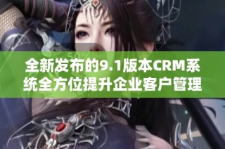 全新发布的9.1版本CRM系统全方位提升企业客户管理体验