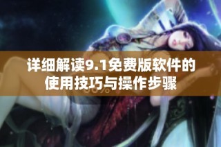详细解读9.1免费版软件的使用技巧与操作步骤