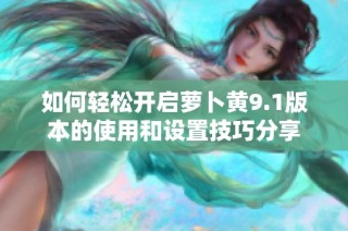 如何轻松开启萝卜黄9.1版本的使用和设置技巧分享