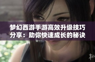 梦幻西游手游高效升级技巧分享：助你快速成长的秘诀攻略