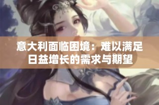 意大利面临困境：难以满足日益增长的需求与期望