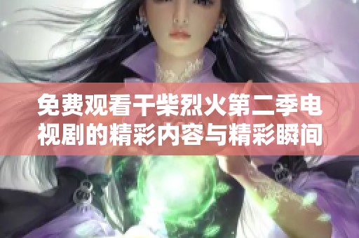 免费观看干柴烈火第二季电视剧的精彩内容与精彩瞬间解析