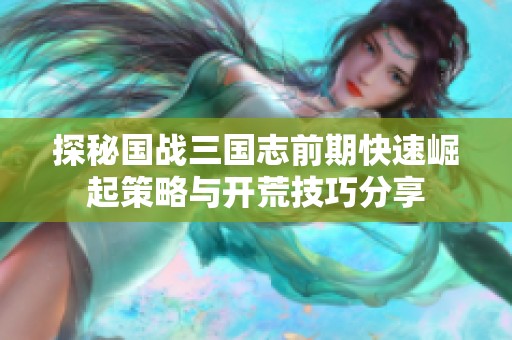 探秘国战三国志前期快速崛起策略与开荒技巧分享
