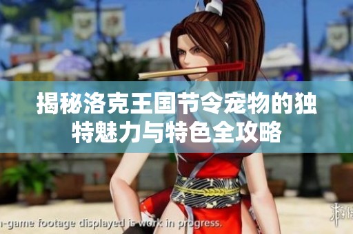 揭秘洛克王国节令宠物的独特魅力与特色全攻略