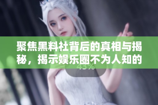 聚焦黑料社背后的真相与揭秘，揭示娱乐圈不为人知的秘密